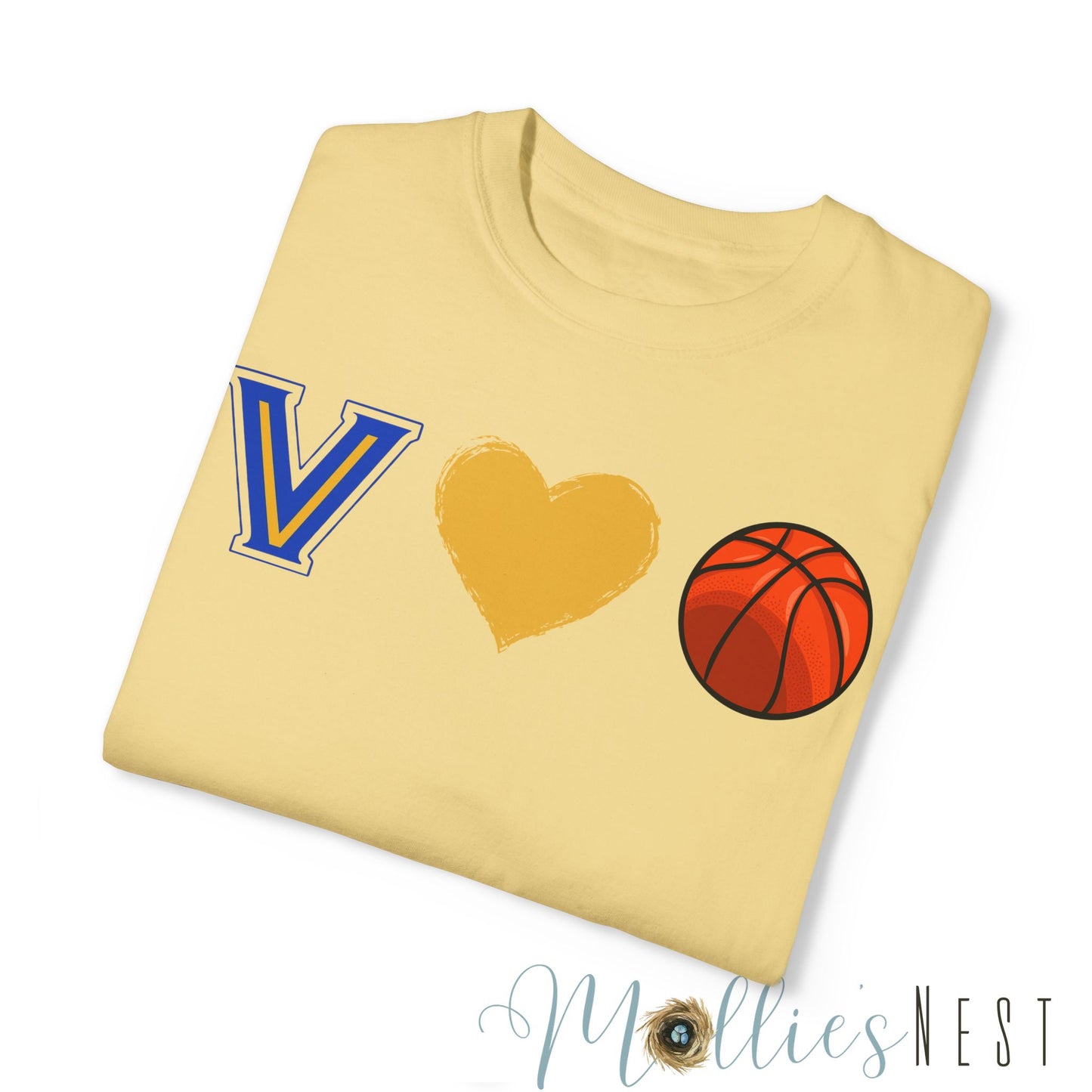 Unisex Garment-Dyed T-shirt. Basketball Heart Blazers