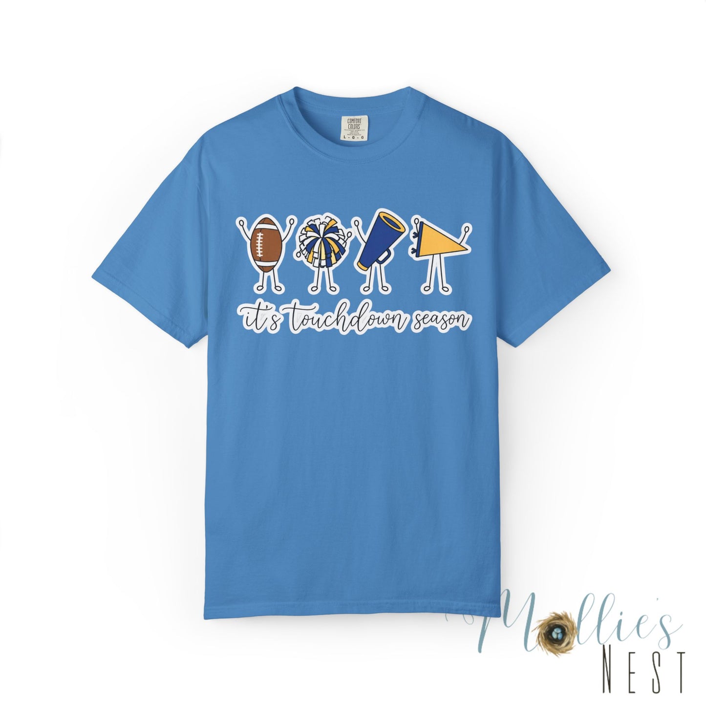 Touchdown Season (Blue/Yellow) T-Shirt — Football Friends Graphic Tee