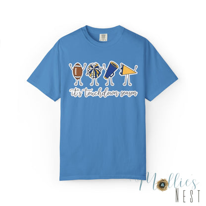 Touchdown Season (Blue/Yellow) T-Shirt — Football Friends Graphic Tee