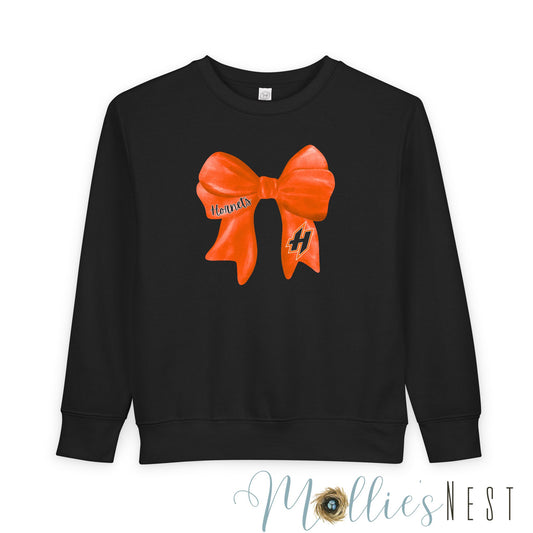 Toddler. Harrisburg Hornet Bow Sweatshirt