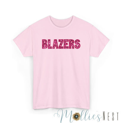 Unisex Heavy Cotton Tee. Blazers PINK FAUX sequins