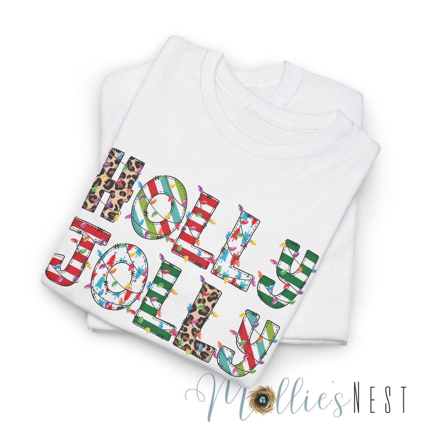 Holly Jolly.  Heavy Cotton Tee