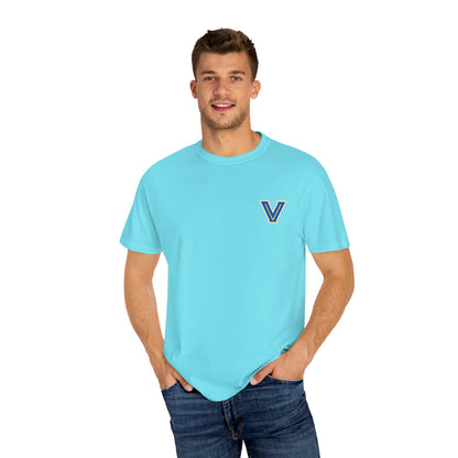 Valley View Light the Flame Football Helmet T-Shirt | Unisex Garment-Dyed Tee for Football Fans, Game Day Shirt, Sports Apparel, Casual Wear