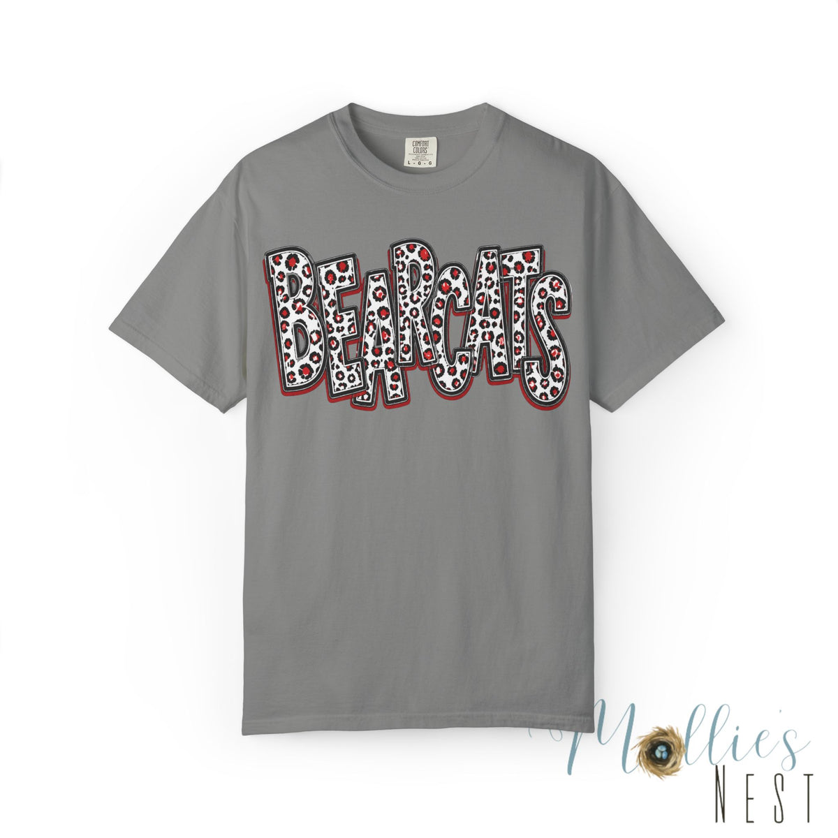 Brookland Bearcats.  ADULT T-Shirt — Leopard Stacked