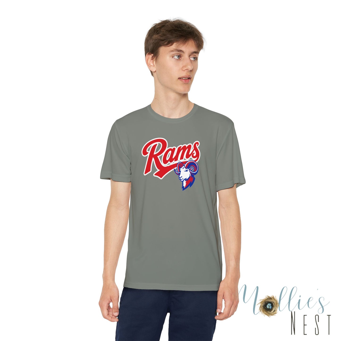 RAMS Youth Drifit — Paragould Rams Script Logo Team Shirt