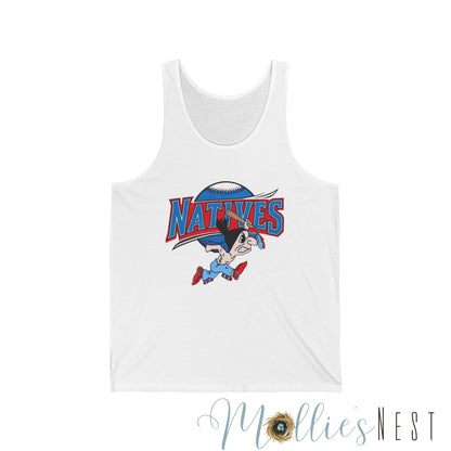 Unisex Jersey Tank with Natives Design - Sporty, Casual Wear, Summer Style, Gift for Athletes, Team Spirit