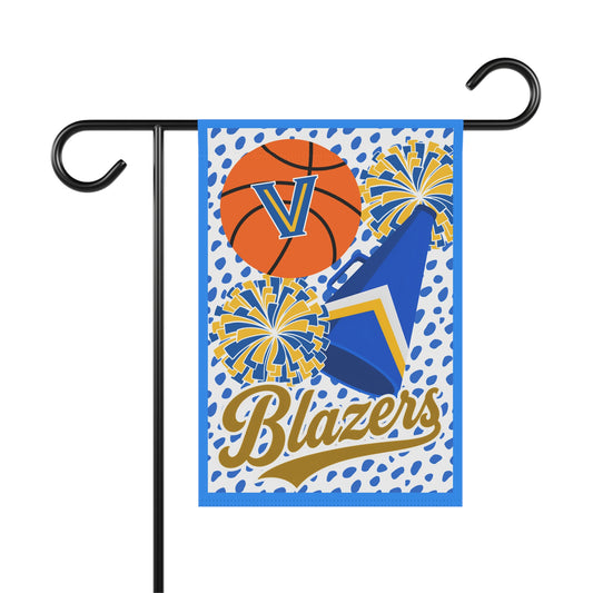 Blazers Basketball & Cheer Yard Flag — Cheer Megaphone & Pom Poms Yard Banner