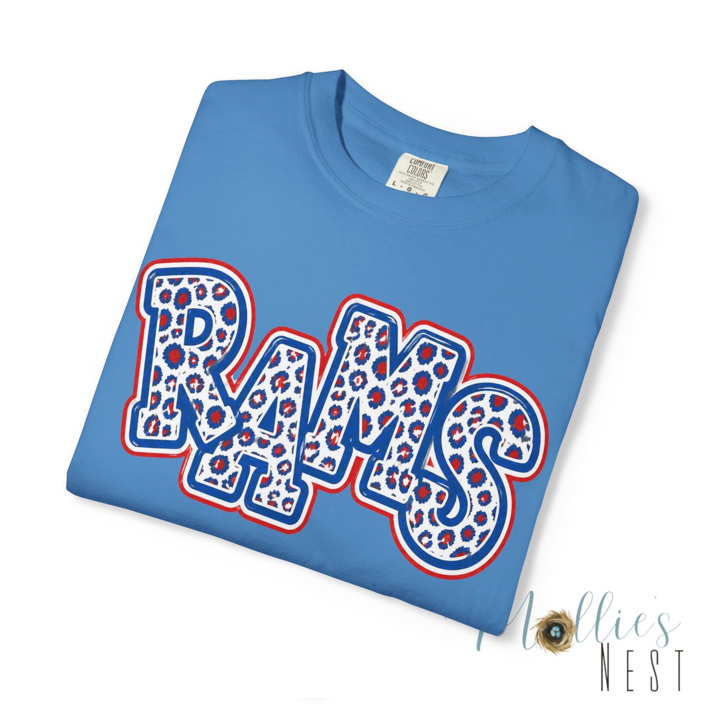 Paragould Rams Leopard Print Retro Logo T-Shirt