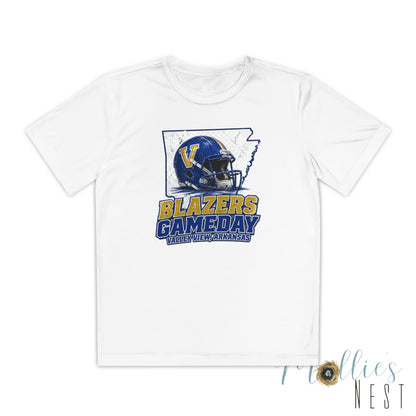 Youth Blazers DRIFIT Gameday Tee – Team Helmet Arkansas Football Shirt