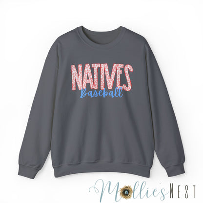 Natives Baseball Unisex Heavy Blend™ Crewneck Sweatshirt - Cozy Sportswear for Fans