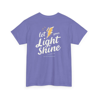 Let Your Light Shine T-Shirt — Inspirational Lightning Graphic Tee. Valley View Blazers