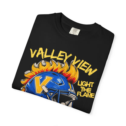 Valley View Blazers Football T-Shirt Flame, Unisex Fan Apparel, Game Day Shirt, Vintage Style Tee, Sportswear