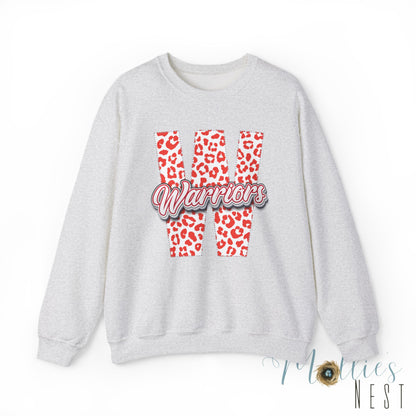 Adult. Westsie Warriors Leopard Print "W" Sweatshirt