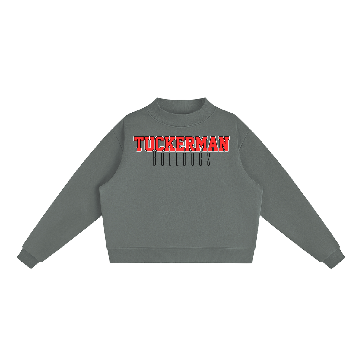 Essential Fleece Mock-Neck Crew Sweatshirt - Tuckerman Bulldogs Classic