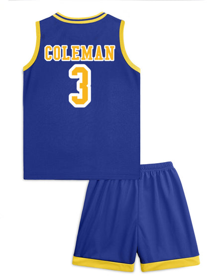 Children's Basketball Jersey Set.CUSTOM COLEMAN