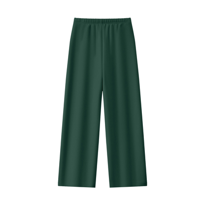 Women's Straight Leg Fleece Sweatpants - Matching Mockneck Set