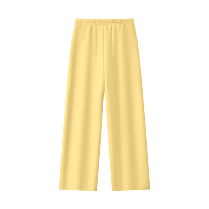 Women's Straight Leg Fleece Sweatpants - Matching Mockneck Set