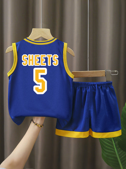 Sheets. CUSTOM Children's Basketball Jersey Set(Dual-sided Printing)