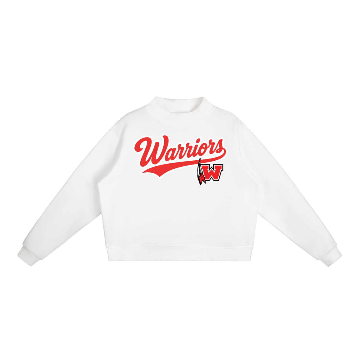 Essential Fleece Mock-Neck Crew Sweatshirt - Westside Warriors