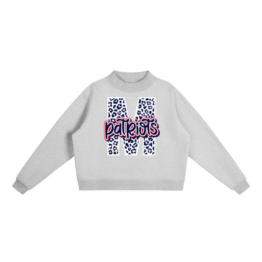 Essential Fleece Mock-Neck Crew Sweatshirt - Marion Patriots