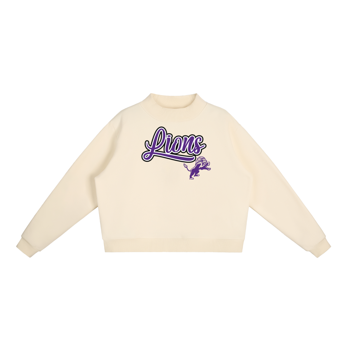 Essential Fleece Mock-Neck Crew Sweatshirt - Hamburg Lions Mascot