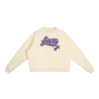 Essential Fleece Mock-Neck Crew Sweatshirt - Hamburg Lions Mascot