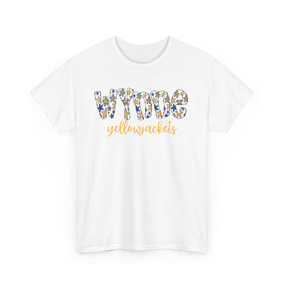 Wynne Yellowjackets Shirt. Blue & Gold