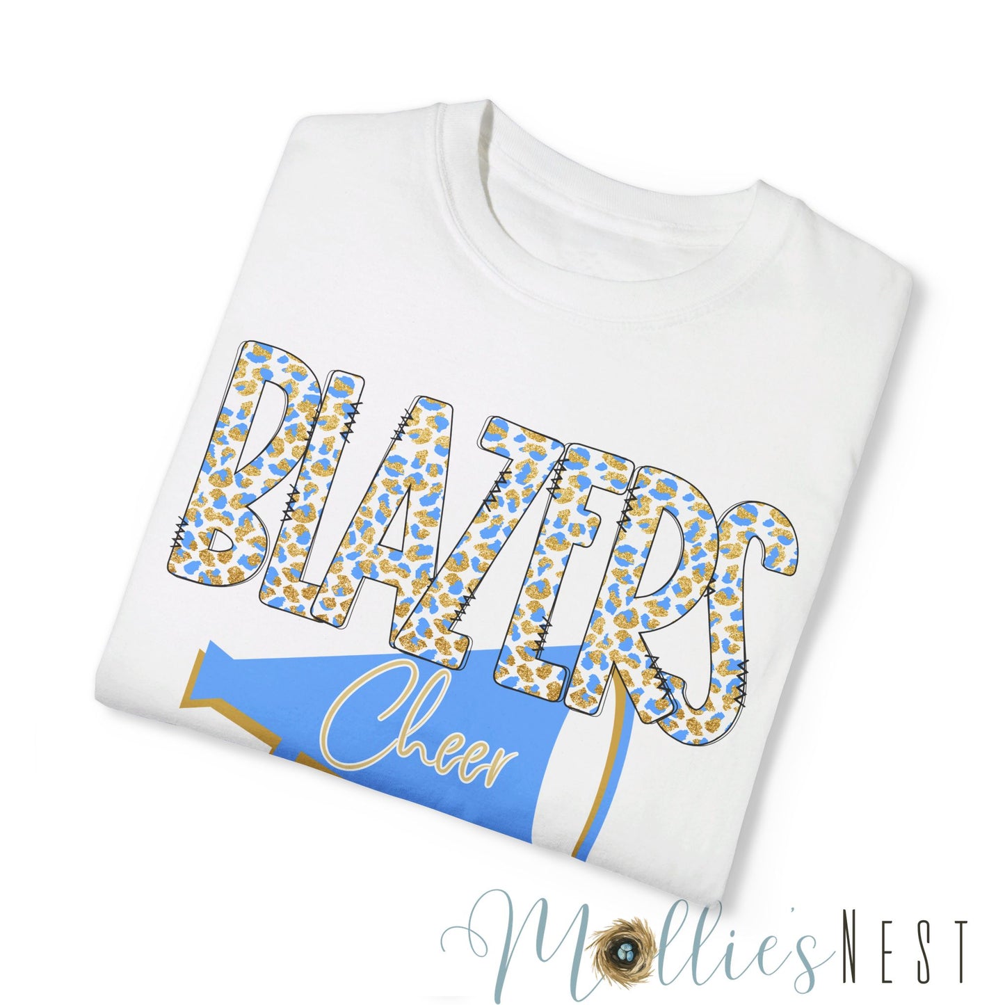 Blazers Leopard Cheer. Garment-Dyed T-shirt