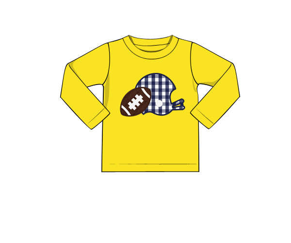 Preorder - Yellow/Blue Football Helmet Applique