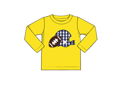 Preorder - Yellow/Blue Football Helmet Applique