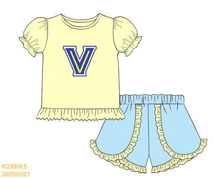 Light Blue/Yellow Valley View Applique