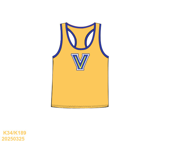 PO6- VV Applique Yellow Knit Tank