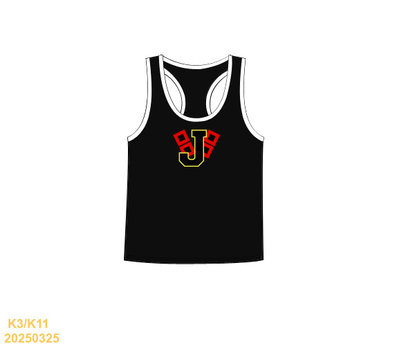 PO6- Jonesboro Applique Black Knit Tank