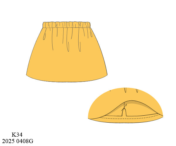 PO6 - Yellow/Gold Skort