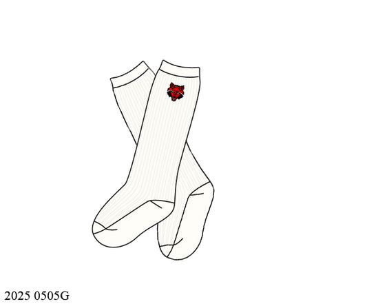 PO8 - Red Wolves Socks (Embroidered Logo)