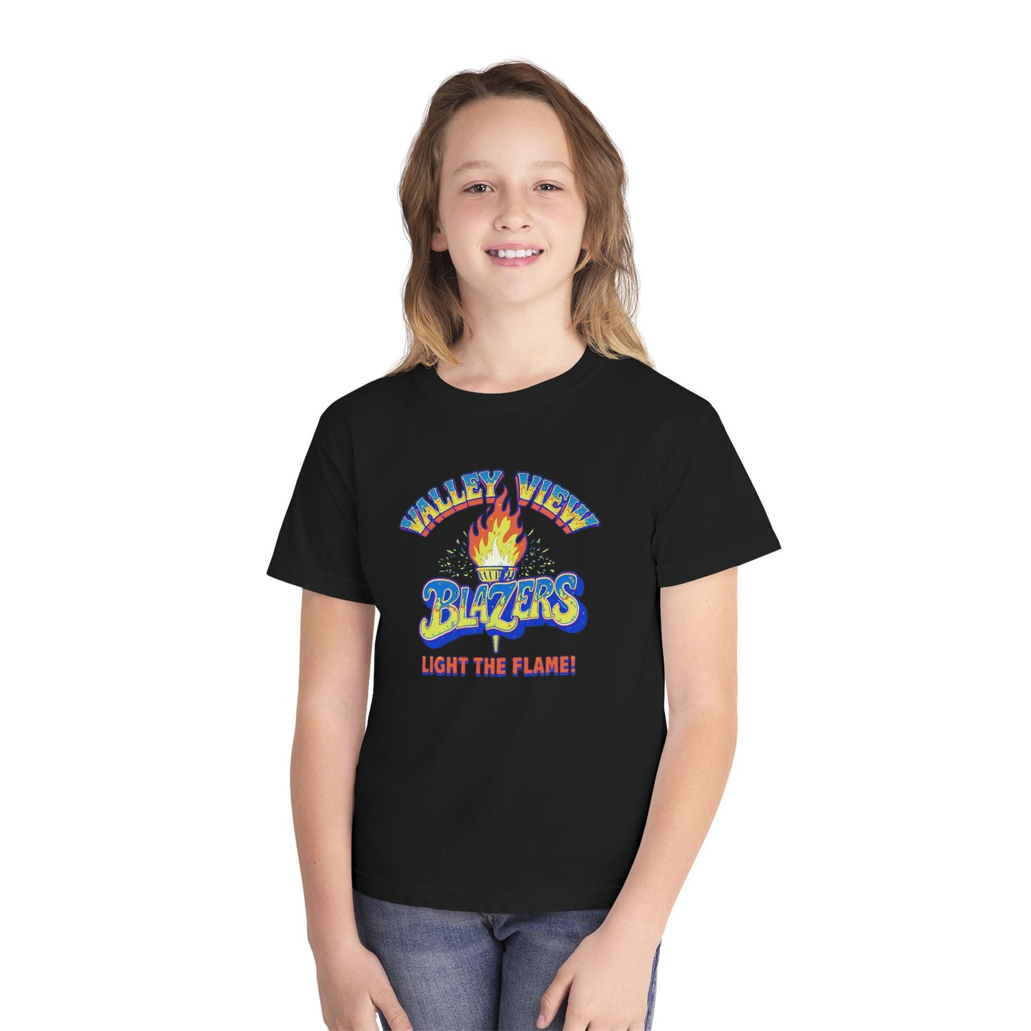 Valley View RETRO Torch Blazers Youth Tee – Light the Flame!