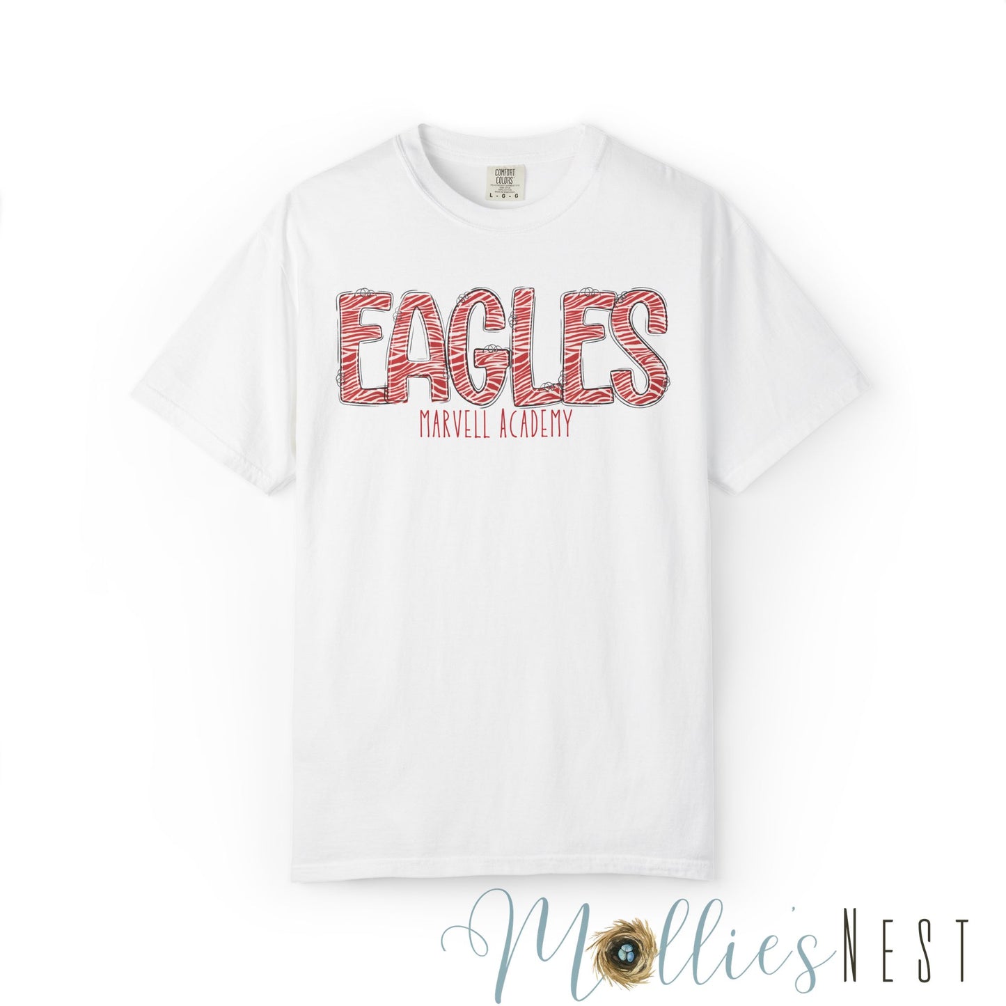 ADULT. Comfort Colors EAGLES (Marvell) Zebra Print