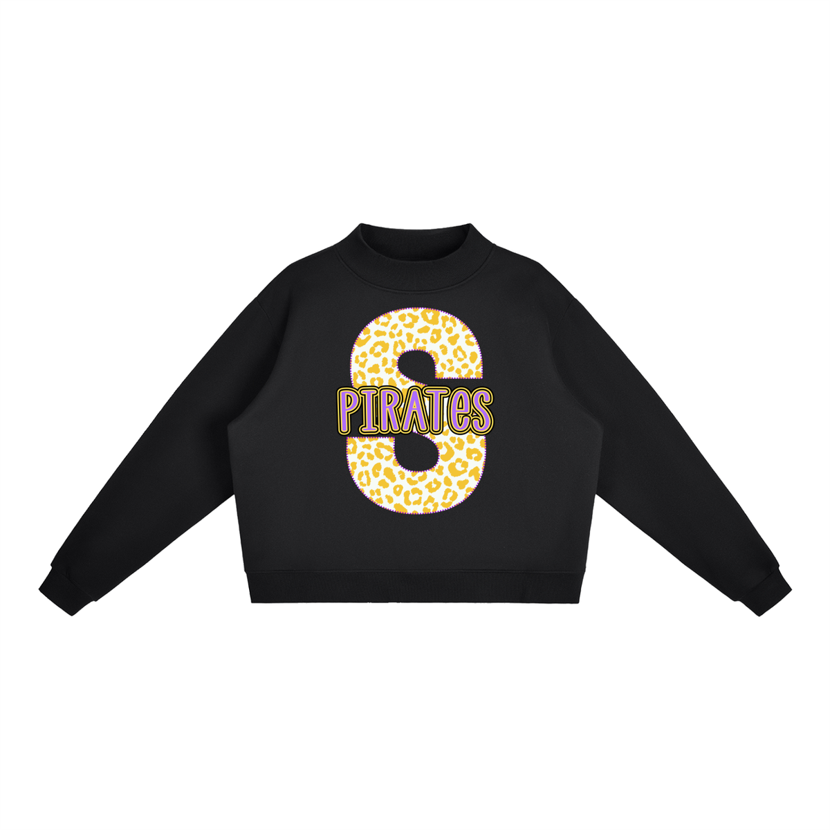 Essential Fleece Mock-Neck Crew Sweatshirt - Swifton Pirates "S"