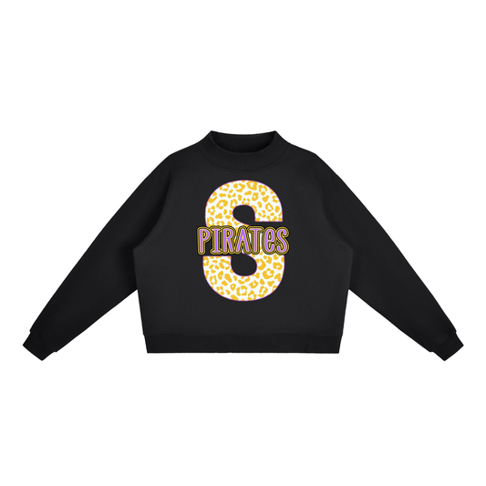 Essential Fleece Mock-Neck Crew Sweatshirt - Swifton Pirates "S"