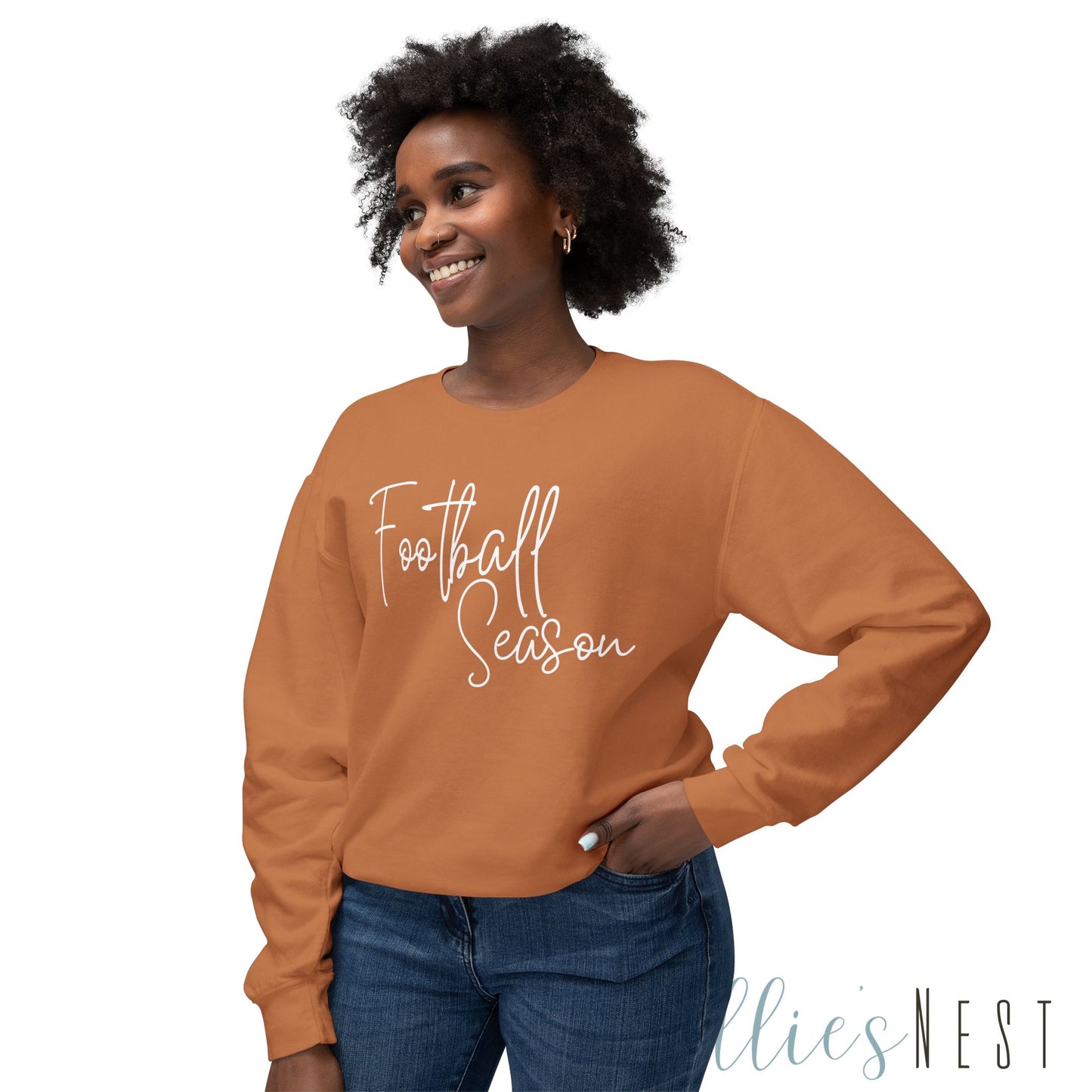 Unisex Football Season Lightweight Crewneck Sweatshirt