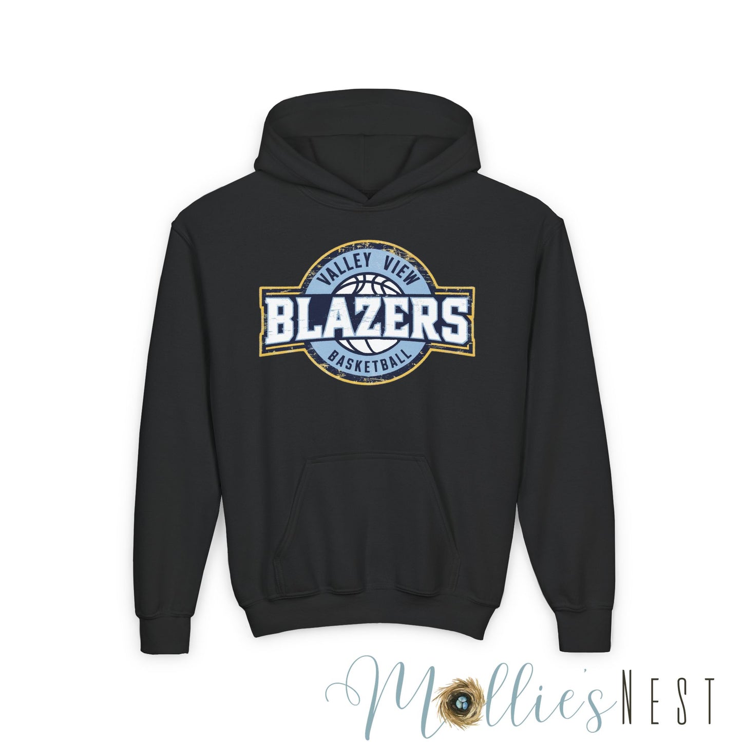Youth Heavy Blend Hooded Sweatshirt. Blazers Basketball