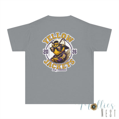 Youth — Yellow Jackets Mascot 2026 School Spirit Shirt. Comfort Colors