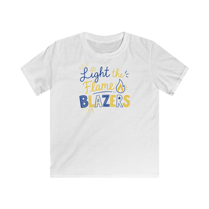 Light the Flame Blazers Kids T-Shirt — Youth Motivational School Spirit Tee
