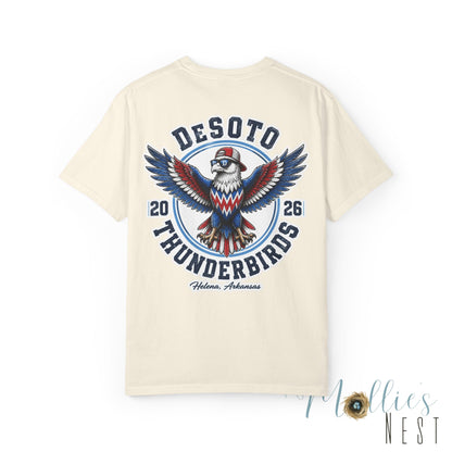 ADULT.  T‑Shirt — DeSoto Thunderbirds Mascot Graphic (2026)