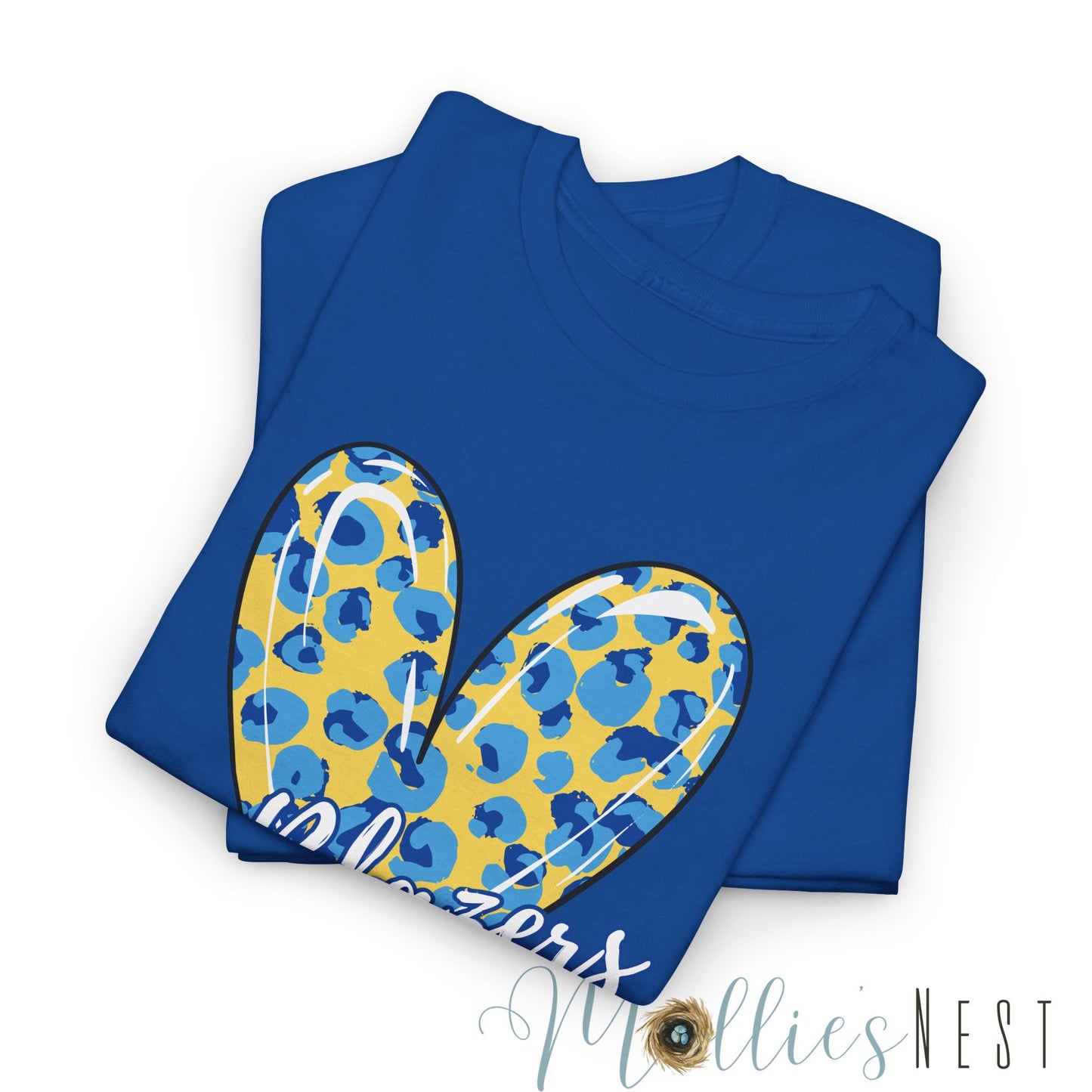 Blazers Leopard Heart. Heavy Cotton Tee