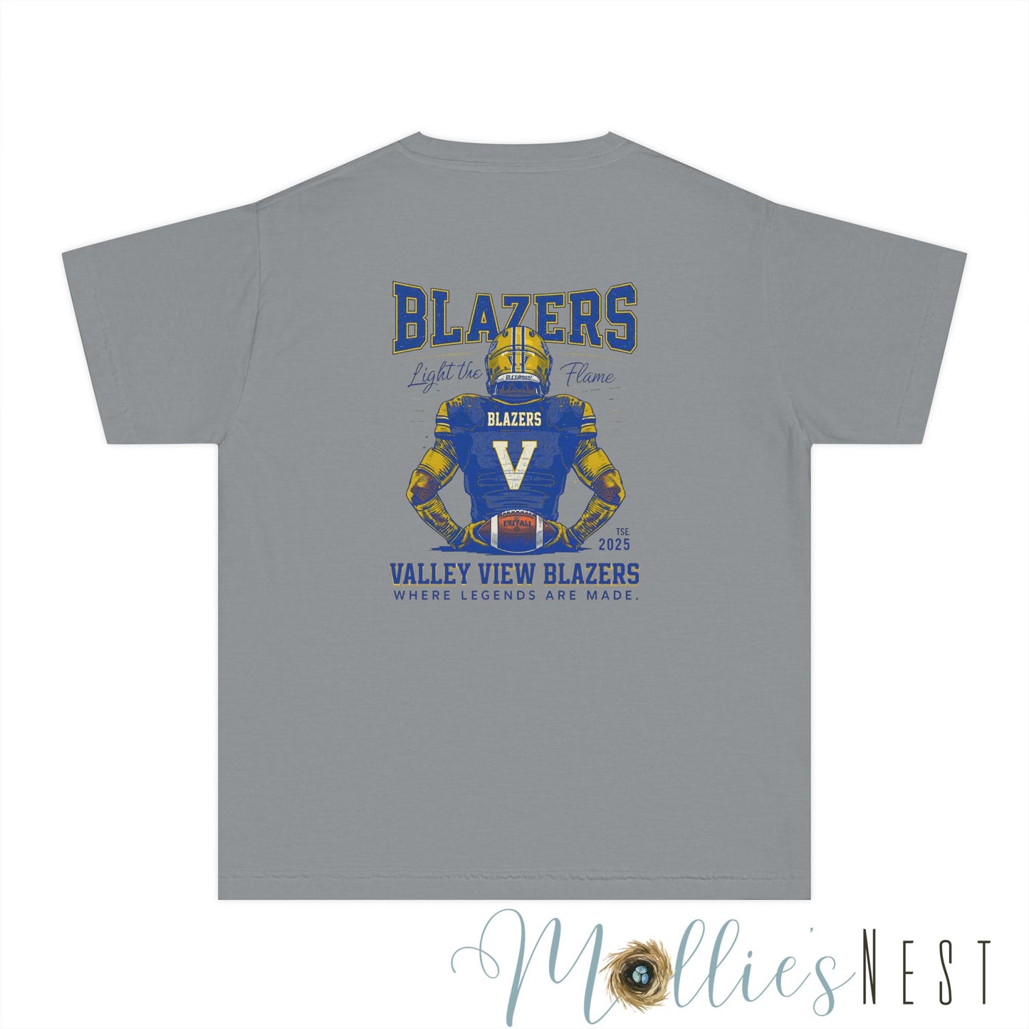 Youth Sports Tee, Valley View Blazers T-Shirt, "Where Legends Are Made"