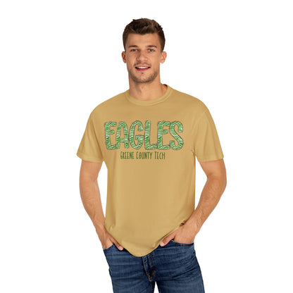 ADULT. Comfort Color Eagles (Green Zebra Print)