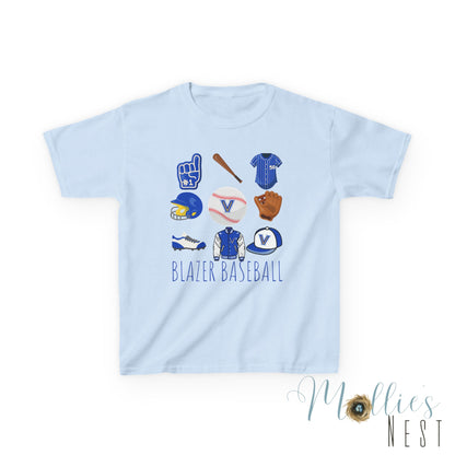 YOUTH BLAZER Baseball Tee — VALLEY VIEW Baseball Gear Graphic