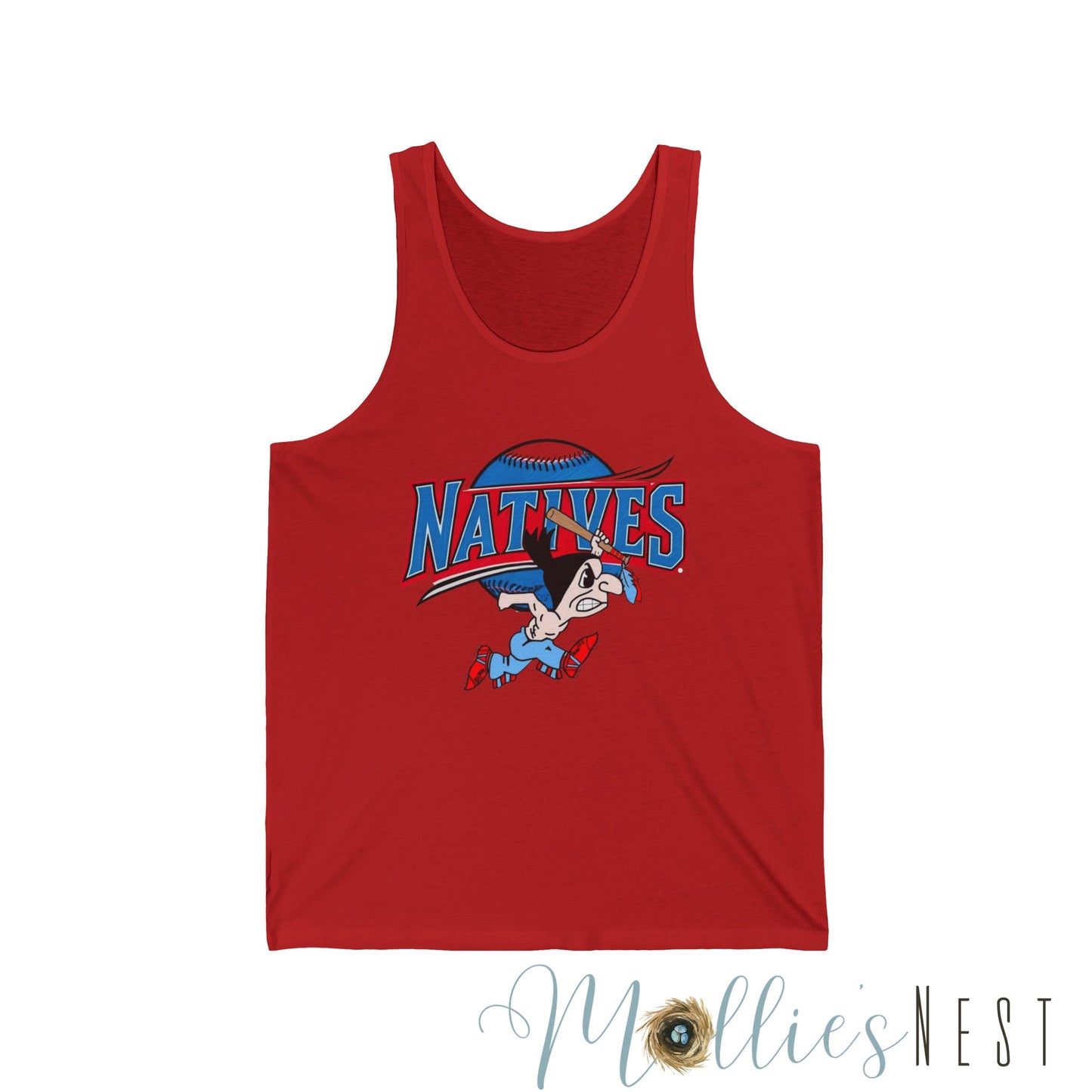 Unisex Jersey Tank with Natives Design - Sporty, Casual Wear, Summer Style, Gift for Athletes, Team Spirit