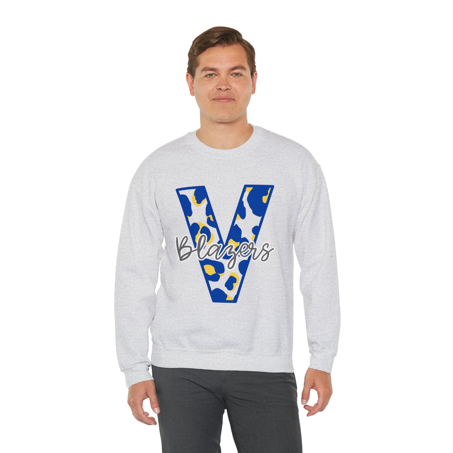 Blazers Leopard  Heavy Blend™ Crewneck Sweatshirt